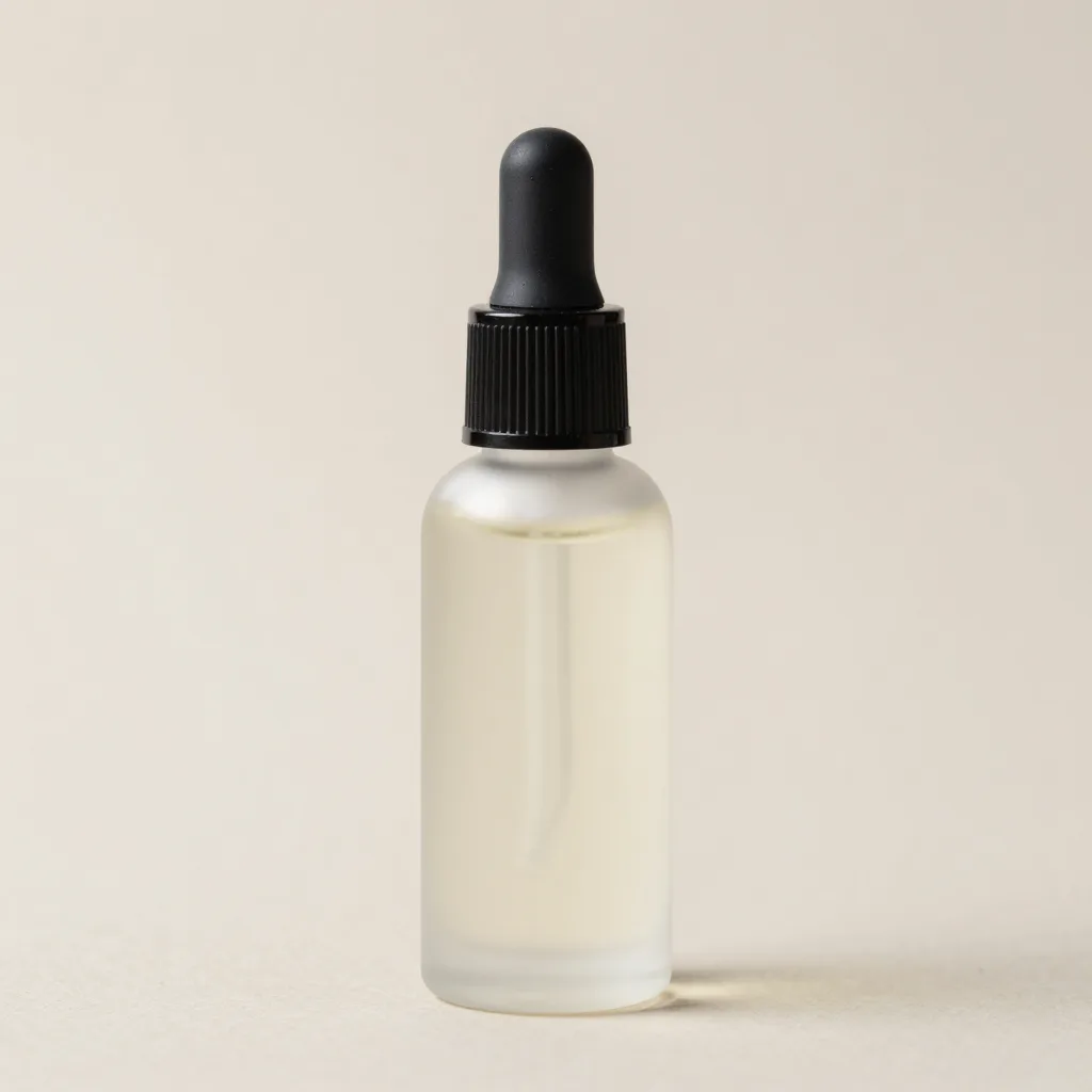 A bottle of Crowstone facial oil