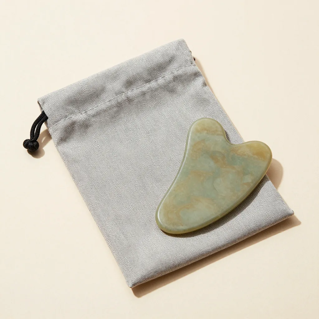 A linen pouch for a gua sha board